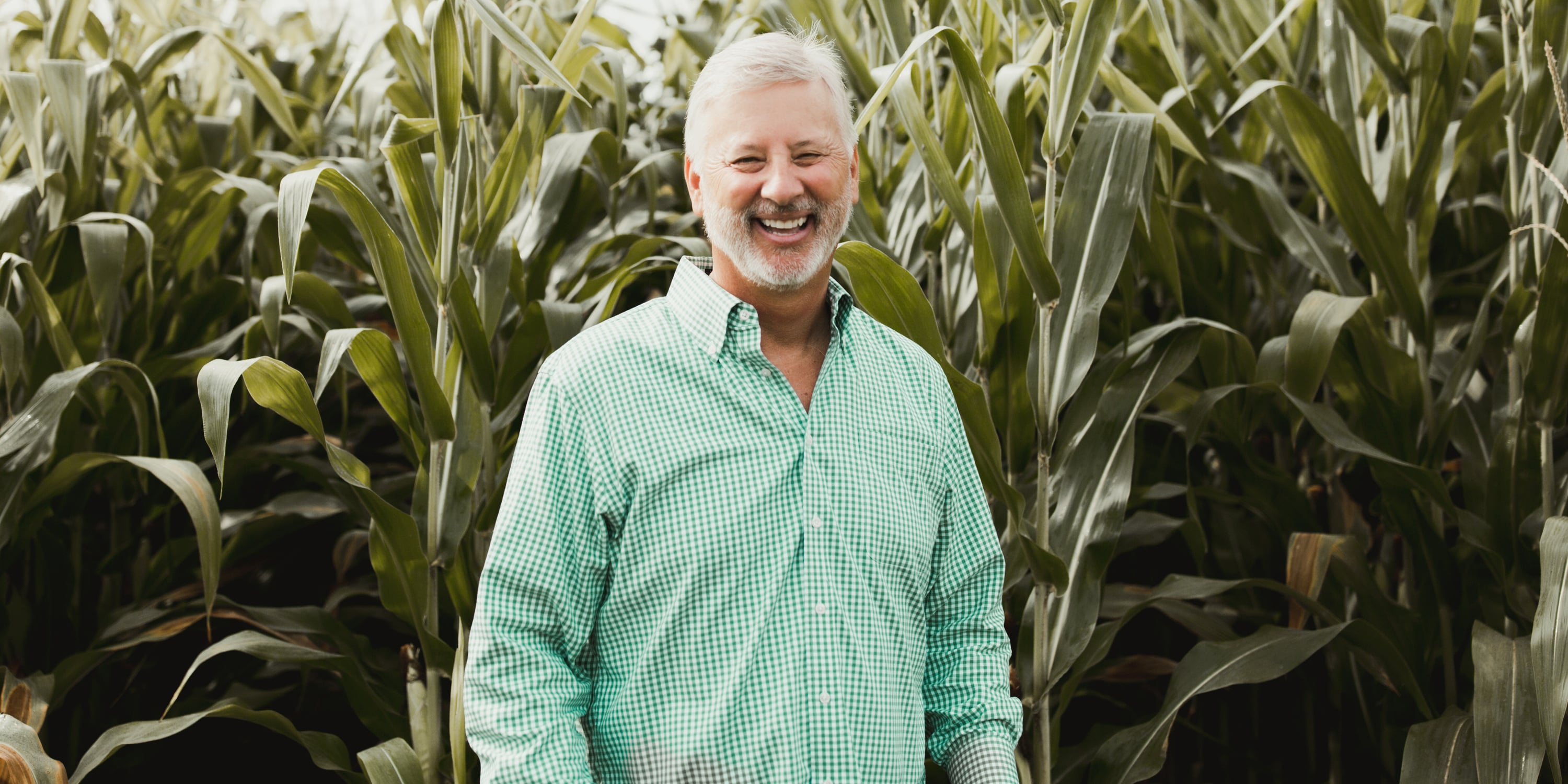front page doug mottet of mottet wealth in front of corn